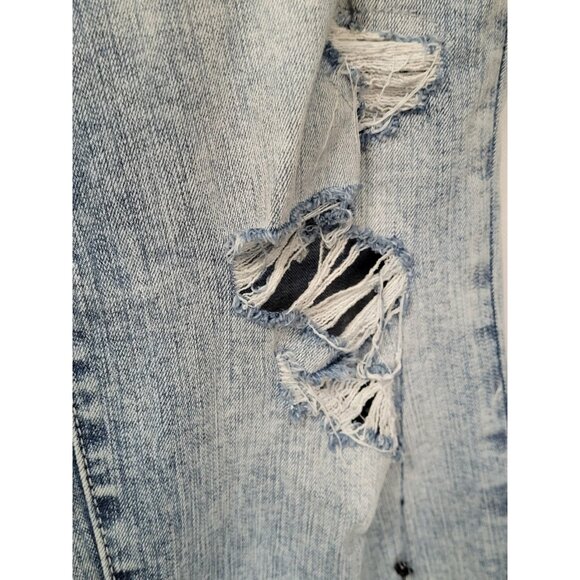 Torrid Premium Boyfriend Distressed Womens Jeans Stretch Denim Size 18 Destroyed - Picture 7 of 16